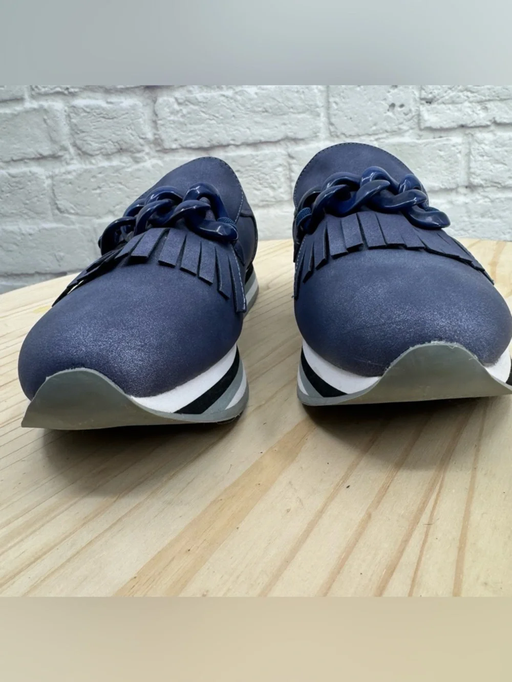 Coconuts by Matisse Bess Navy Blue Platform Loafer Sneakers Size 9M Preppy